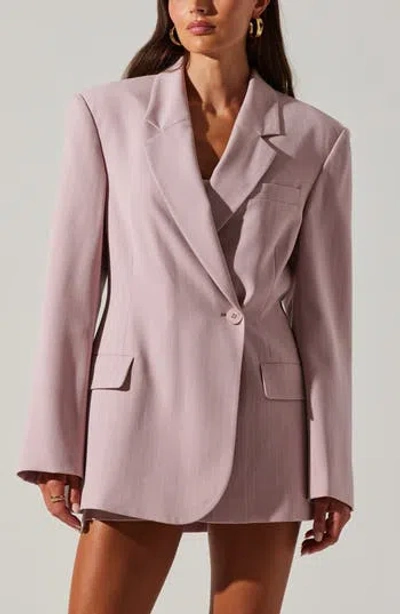 Astr The Label Kindra Pinstripe Blazer In Pink