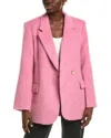 Astr The Label Kindra Wool-blend Blazer Coat In Pink