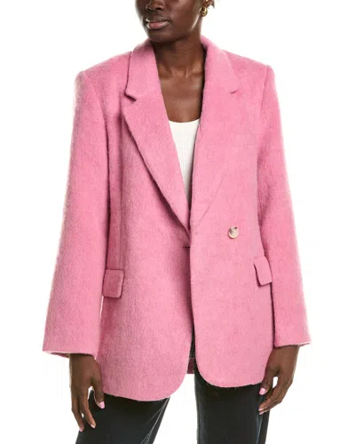 Astr The Label Kindra Wool-blend Blazer Coat In Pink