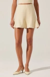 Astr The Label Kiona Metallic Tweed Miniskirt In Yellow