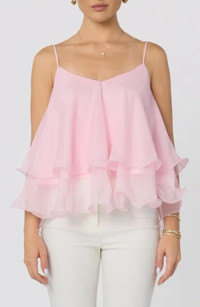 Astr The Label Kira Tiered Babydoll Top In Pink