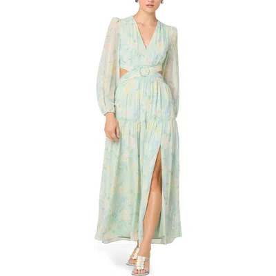 Astr The Label Klarissa Long Sleeve Chiffon Maxi Dress