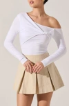 Astr The Label Kora One-shoulder Top In White