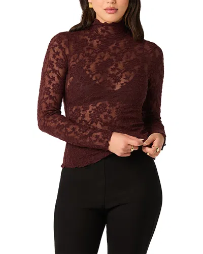 Astr The Label Kyra Lace Top In Brown