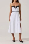 Astr The Label Lace Contrast Bustier Dress In White
