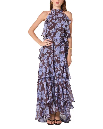 Astr The Label Lae Halter Ruffled Dress In Multi