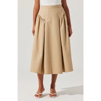 Astr The Label Laila Midi Skirt In Brown