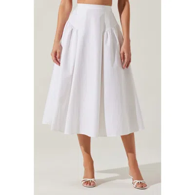 Astr The Label Laila Midi Skirt In White