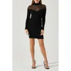Astr The Label Larna Long Sleeve Sweater Dress In Black