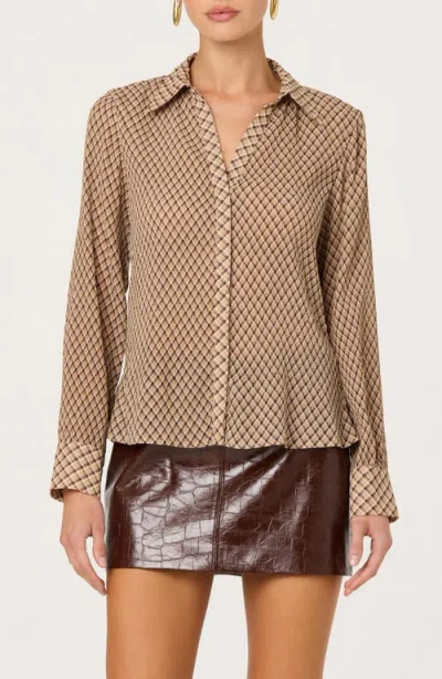 Astr The Label Laurel Button-up Shirt In Nude