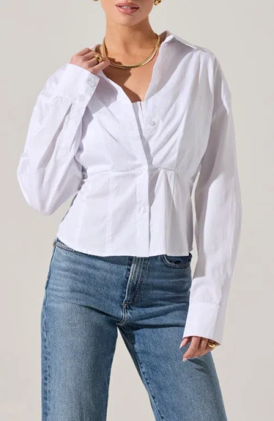Astr The Label Layered Button-up Shirt In White