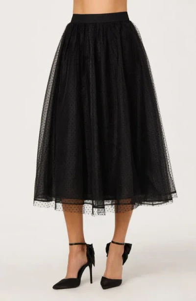 Astr The Label Lela Tulle Skirt In Black