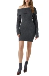 Astr The Label Leya Off The Shoulder Sweater Dress In Multi