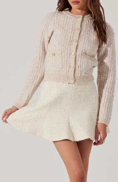 Astr The Label Leyla Cardigan In Neutral