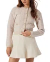 Astr The Label Leyla Decorative Button Cardigan In Oatmeal