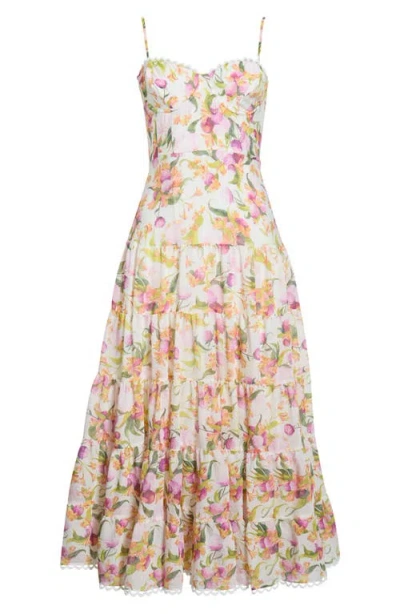 Astr The Label Lianna Tiered Maxi Sundress In Neutral