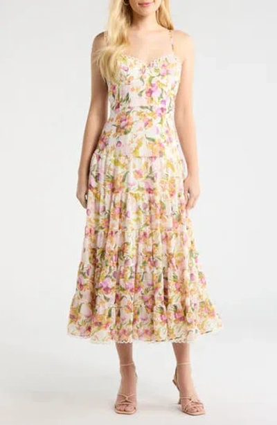 Astr The Label Lianna Tiered Maxi Sundress In Multi