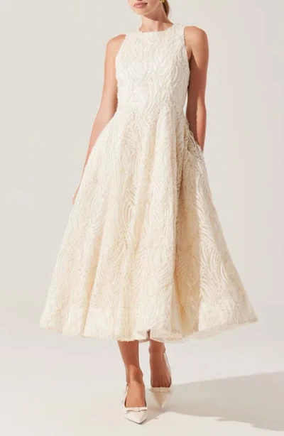 Astr The Label Lillemor Texture Sleeveless Maxi Dress In Cream