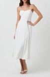 Astr The Label Linen Blend Midi Dress