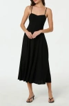 Astr The Label Linen Blend Midi Dress