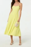 Astr The Label Linen Blend Midi Dress