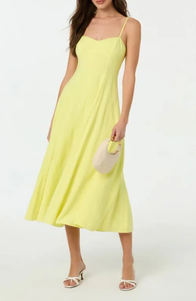 Astr The Label Linen Blend Midi Dress