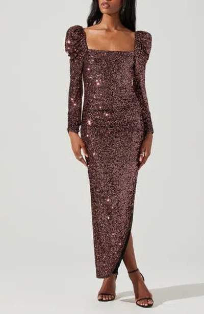 Astr The Label Lourdes Long Sleeve Dress In Pink