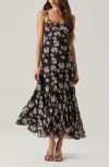 Astr The Label Maeryn Sweetheart Neck Dress In Black