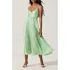 Astr The Label Maeve Floral Midi Sundress In Mint Polka Dot