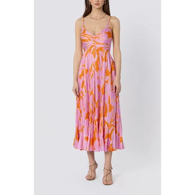 Astr The Label Maeve Midi Dress In Multi