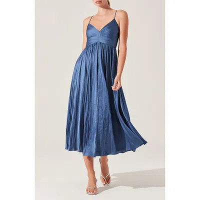 Astr The Label Maeve Midi Dress In Blue