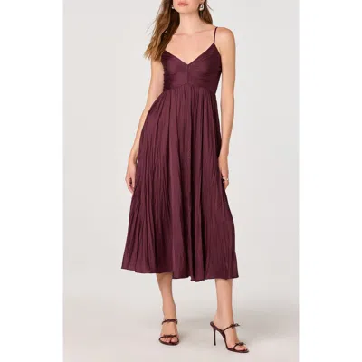 Astr The Label Maeve Midi Dress In Burgundy
