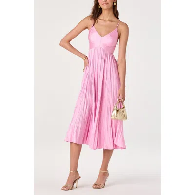 Astr The Label Maeve Midi Dress In Pink