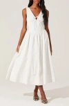 Astr The Label Maili Sleeveless A-line Dress In White