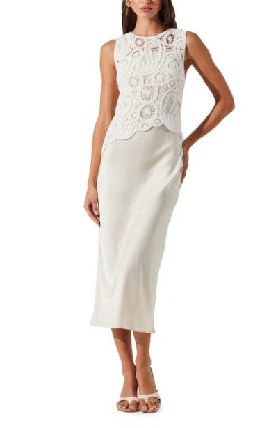 Astr The Label Martina Mixed Media Midi Dress