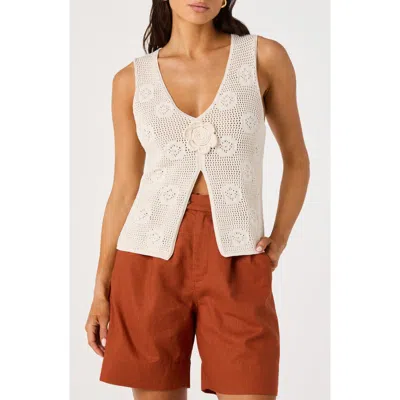 Astr The Label Maverick Crochet Tank In White