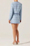 Astr The Label Mavey Tweed Miniskirt In Blue