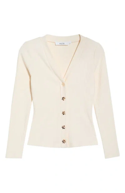 Astr The Label Mckenzie V-neck Cardigan In Red