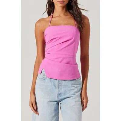 Astr The Label Mel Side Ruched Halter Top