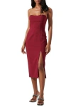 Astr Melani Dress In Maroon In Wine