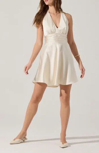 Astr The Label Mielle Halter Minidress In White