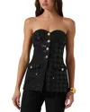 Astr The Label Milani Strapless Sequin Top In Black
