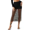 Astr The Label Mimi Sparkly Mesh Midi Skirt In Black