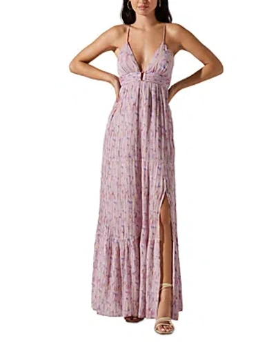 Astr The Label Minari Dress In Lavender Multi
