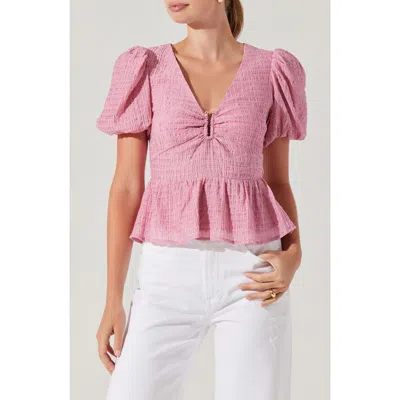 Astr The Label Mylah Puckered Top In Pink