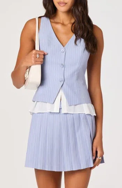 Astr The Label Nabiel Layer Waistcoat In Blue