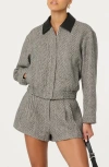 Astr The Label Nelly Herringbone Jacket In Gray