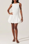 Astr The Label Nettie Bubble Hem Dress In White