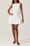 Astr The Label Nettie Bubble Hem Dress In White