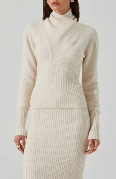 Astr The Label Neve Cowl Neck Sweater In White